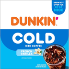 Dunkin’ Cold Iced Coffee, French Vanilla Artificially Flavored K-Cup® pods