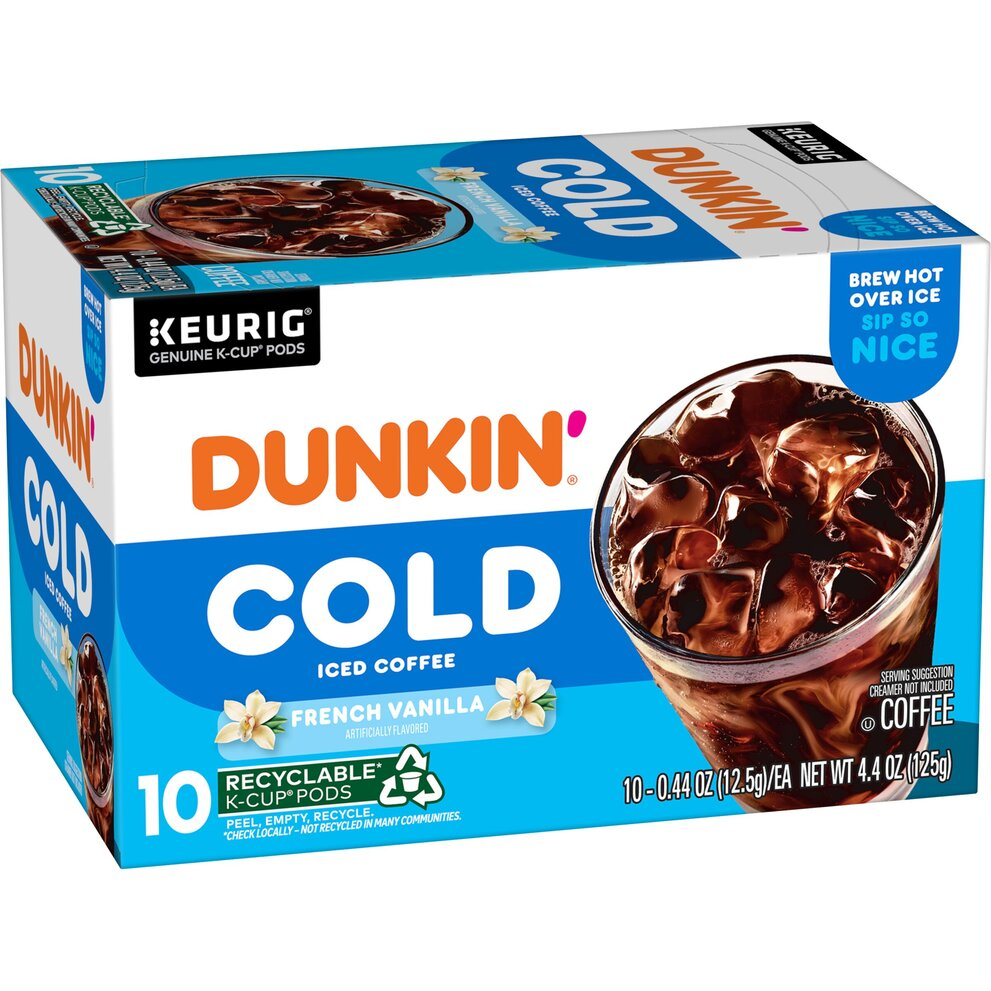 Dunkin’ Cold Iced Coffee, French Vanilla Artificially Flavored K-Cup® pods