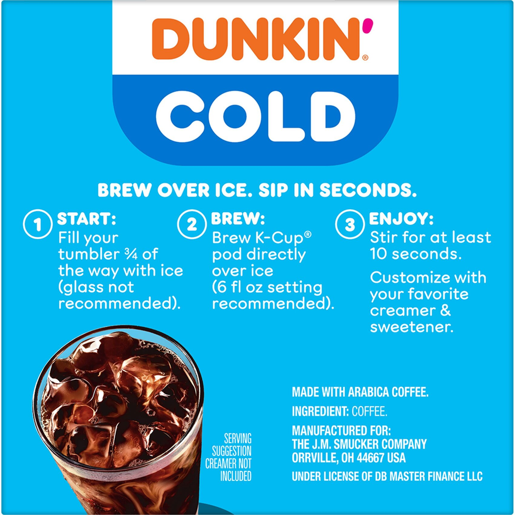 Dunkin’ Cold Iced Coffee K-Cup® pods