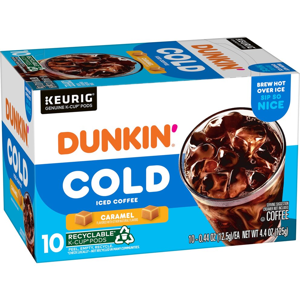 Dunkin’ Cold Iced Coffee, Caramel Artificially Flavored K-Cup® pods