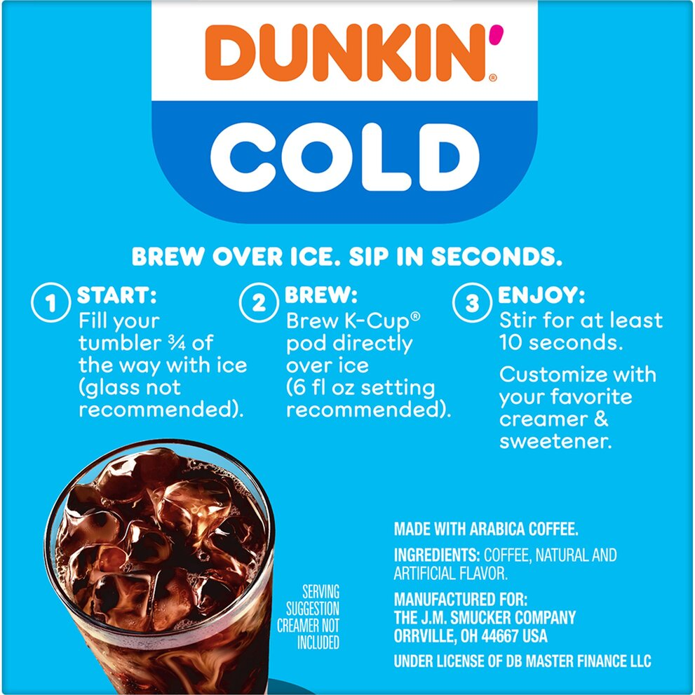 Dunkin’ Cold Iced Coffee, French Vanilla Artificially Flavored K-Cup® pods